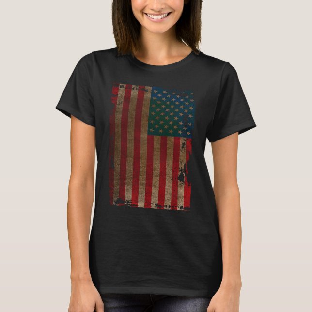 USA American Flag 1 T-Shirt (Front)