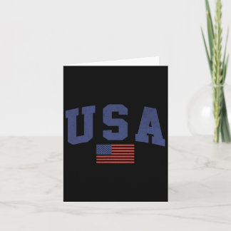 Usa American Flag 4th Of July Americana Bold Blue  Card