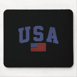 Usa American Flag 4th Of July Americana Bold Blue  Mouse Pad
