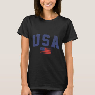 Usa American Flag 4th Of July Americana Bold Blue  T-Shirt