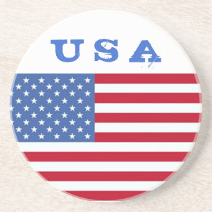 USA American Flag 4th of July Coaster