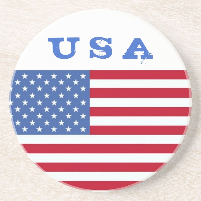 USA American Flag 4th of July Coaster (Front)