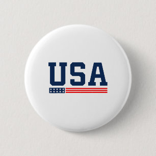 Usa American Flag 4th Of July Proud American Women 6 Cm Round Badge
