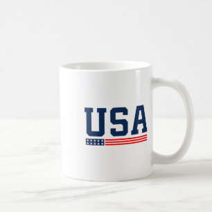 Usa American Flag 4th Of July Proud American Women Coffee Mug