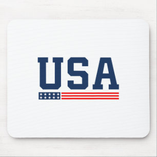 Usa American Flag 4th Of July Proud American Women Mouse Pad