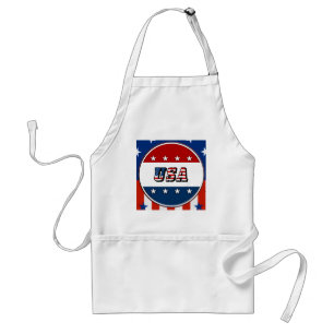 USA - American Flag and Stars in Circle #2 Standard Apron