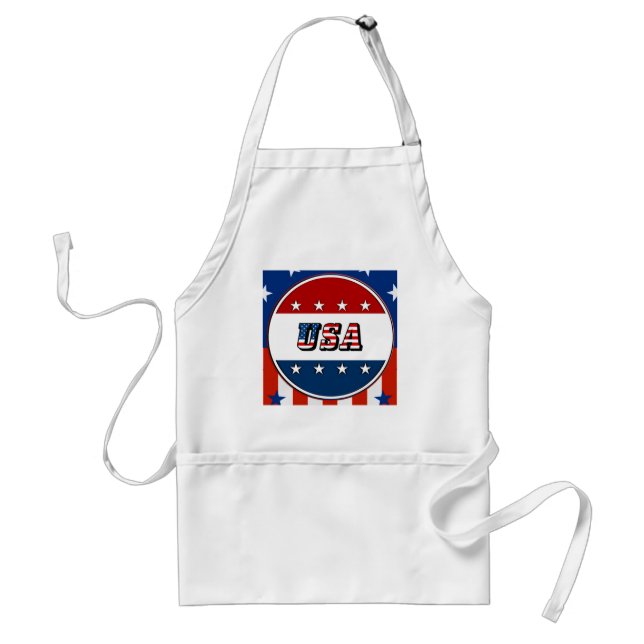USA - American Flag and Stars in Circle #2 Standard Apron (Front)