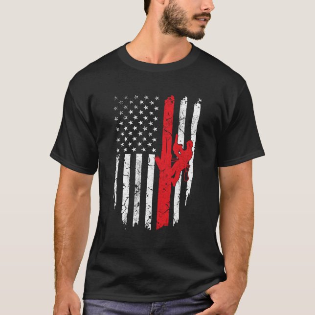 Usa American Flag Arborist 4Th Of July Patriotic G T-Shirt (Front)