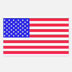 USA American Flag Art  Rectangular Sticker