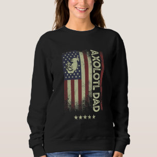 USA American Flag  Axolotl Dad 1 Sweatshirt