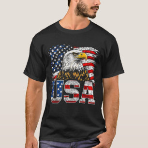 Usa American Flag Bald Eagle 4th Of July Patriotic T-Shirt