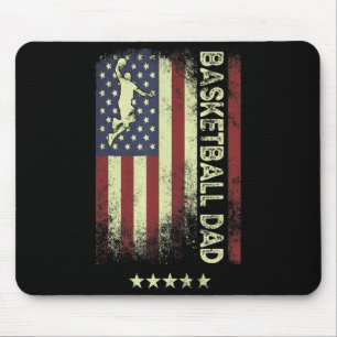 Usa american flag basketball dad 1 mouse pad
