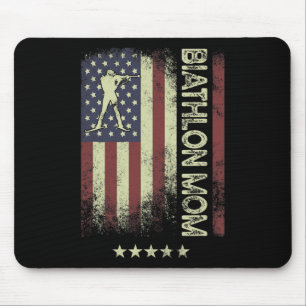 Usa American Flag - Biathlon Mum 1 Mouse Pad