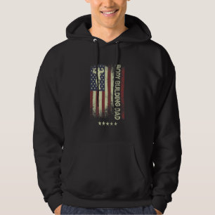 USA American Flag  Body Building Dad 1 Hoodie