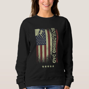 USA American Flag Bouldering Dad 1 Sweatshirt