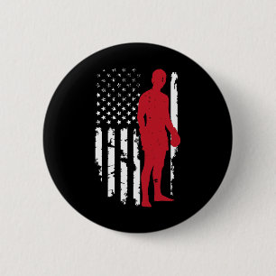 Usa American Flag Boxing Kickboxing Patriotic 4th 6 Cm Round Badge