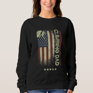 USA American Flag  Climbing Dad 1 Sweatshirt