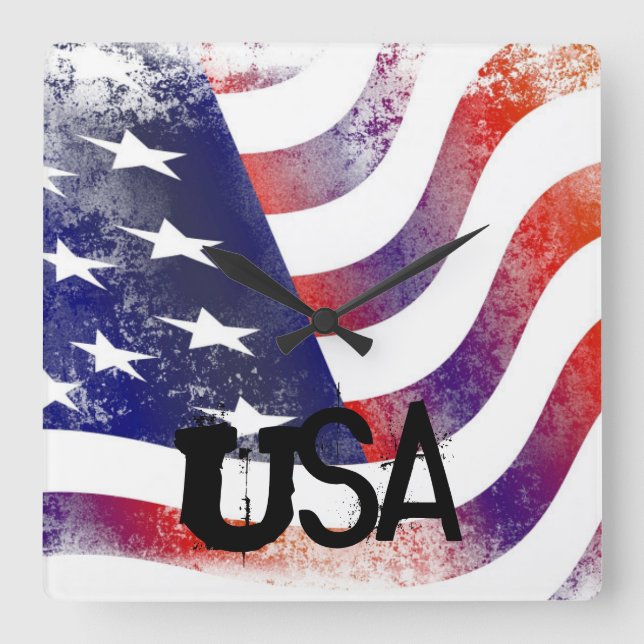 USA American Flag Clock (Front)