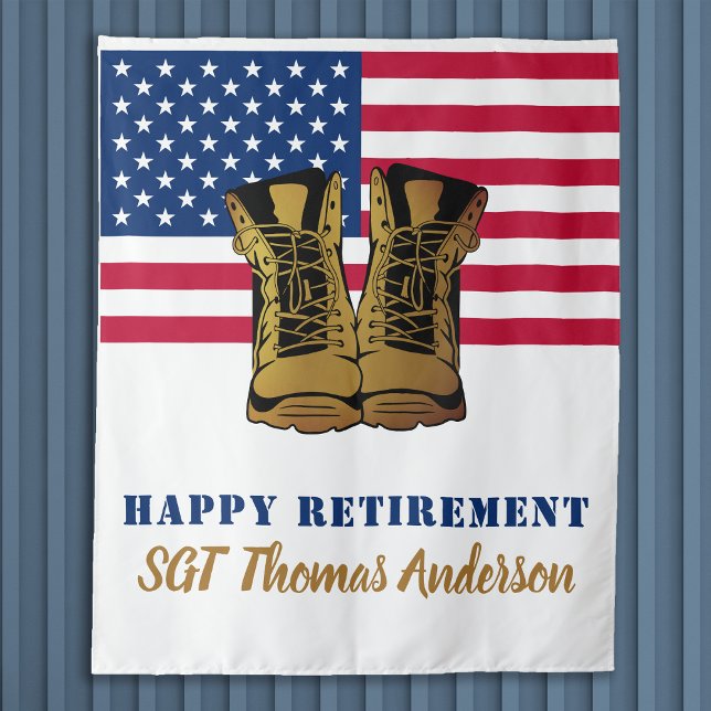 USA American Flag Gold Boots Military Retirement  Tapestry (Creator Uploaded)