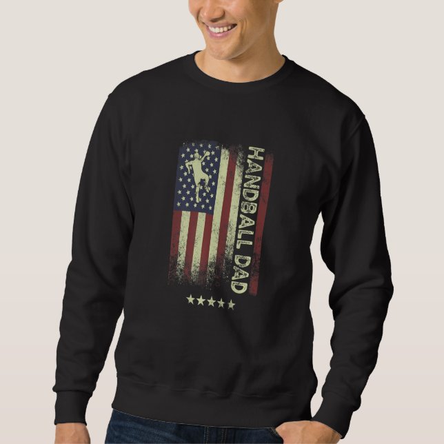 USA American Flag  Handball Dad  1 Sweatshirt (Front)