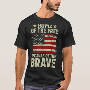 Usa American Flag Home Of The Free Because Of The T-Shirt