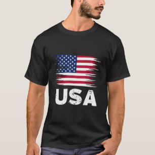 Usa - American Flag Hoodie Sports Soccer Football T-Shirt