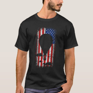 Usa american flag hot air balloon 4th of july T-Shirt