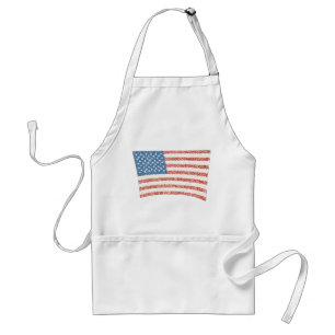 USA American Flag in Pointillism Aprons