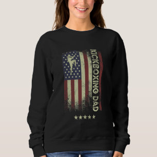 USA American Flag Kickboxing Dad 1 Sweatshirt