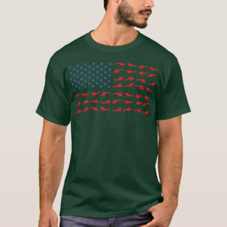 USA American Flag Koi Fish Pond Carp Japan Japanes T-Shirt