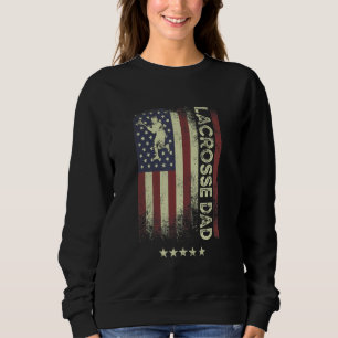 USA American Flag  Lacrosse Dad 1 Sweatshirt