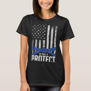 USA American Flag lice Jiu Jitsu Brazilian BJJ T-Shirt