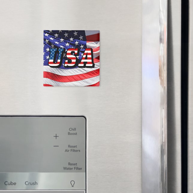USA - American Flag Magnet (In Situ (Fridge))