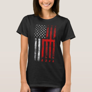 Usa American Flag Manual Transmission Stick Shift  T-Shirt