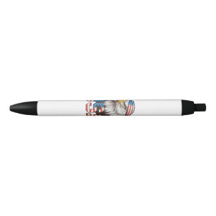 USA American Flag Men Women Kids Bald Eagle Patrio Black Ink Pen