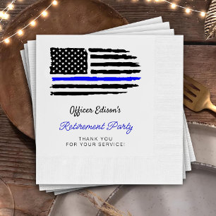 USA American Flag Military Retirement Party Napkin