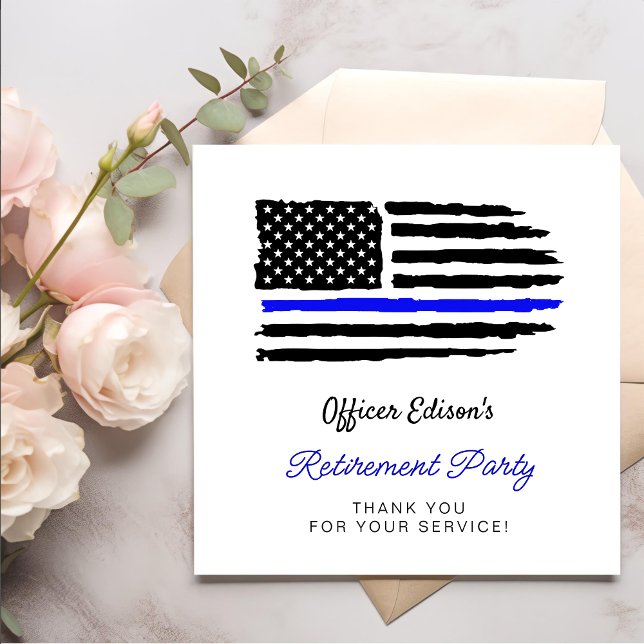 USA American Flag Military Retirement Party Napkin (Creator Uploaded)