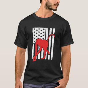 USA American Flag Monkey Theme Idea For Primates L T-Shirt