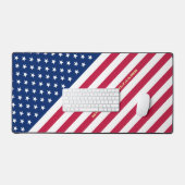 USA American Flag Monogram Patriotic Customisable Desk Mat (Keyboard & Mouse)