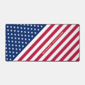 USA American Flag Monogram Patriotic Customisable Desk Mat (Front)