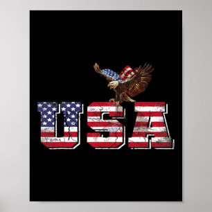 Usa American Flag Patriotic 4th Of July Eagle For Poster