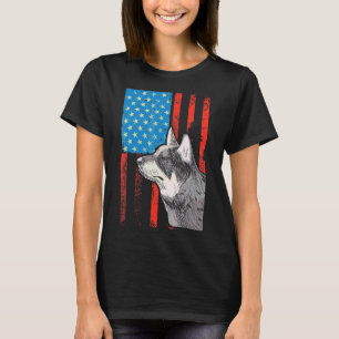 Usa American Flag Patriotic Dog Australian Cattle T-Shirt