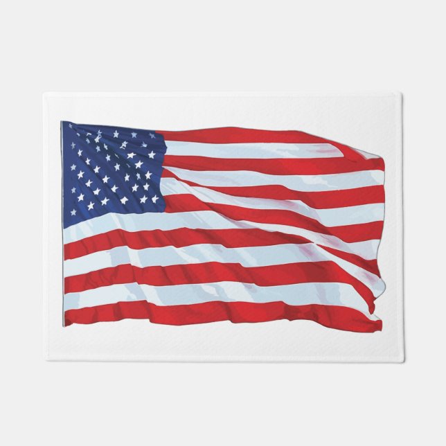 USA American Flag Patriotic Door Mat (Front)