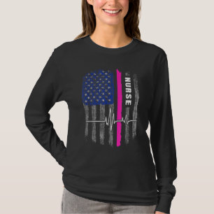 USA American Flag Patriotic Nurse Week Nursing Gif T-Shirt