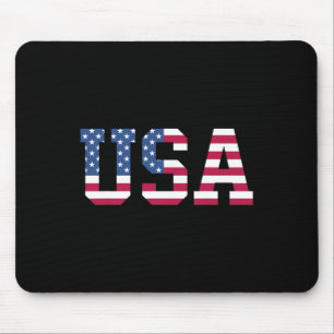 Usa American Flag Patriotic Red White Blue Stars A Mouse Pad