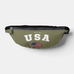USA American Flag Patriotic Veterans 4th of July Bum Bags