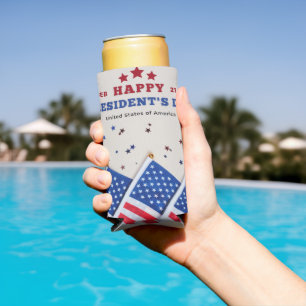 USA American Flag Personalised 4th Of July Party S Seltzer Can Cooler