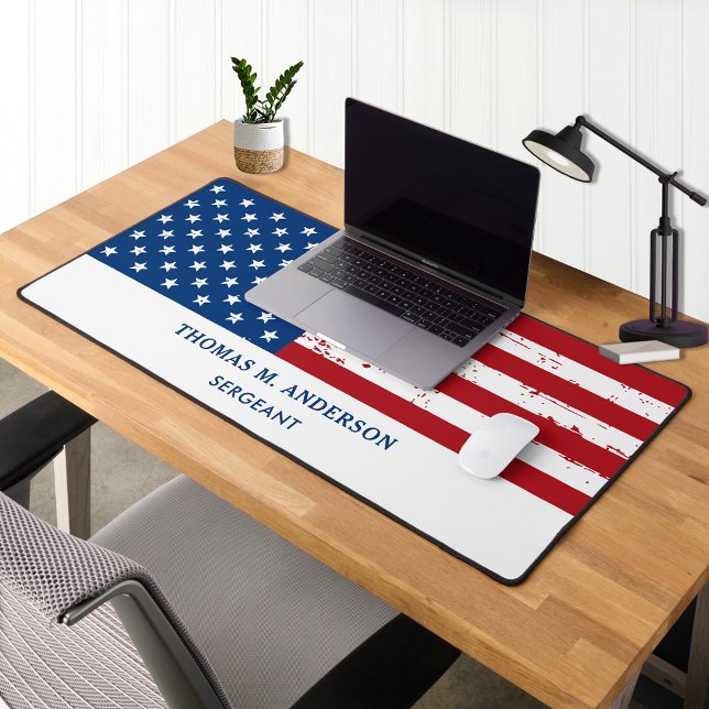 USA American Flag Personalised Military  Desk Mat (Creator Uploaded)
