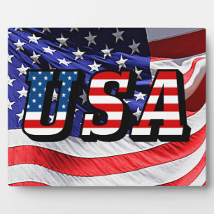 USA - American Flag Plaque
