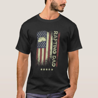 USA American Flag Rafting Dad 1 T-Shirt